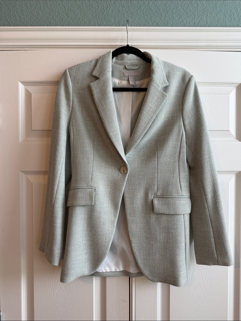 H&M Textured Sage Green Blazer